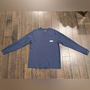 Men’s Vineyard Vines Dark Blue Pocket Tee Long Sleeve Medium